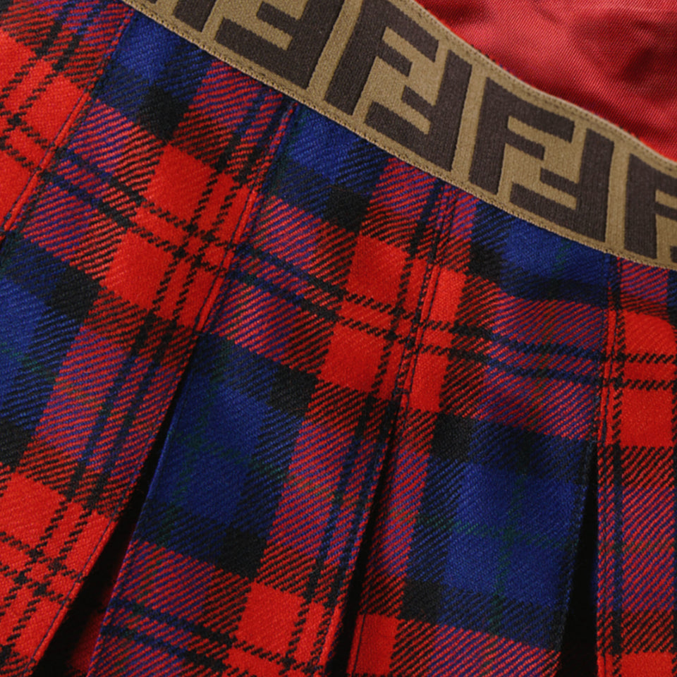 Fendi Kinder Meisjes Rokje In Rood