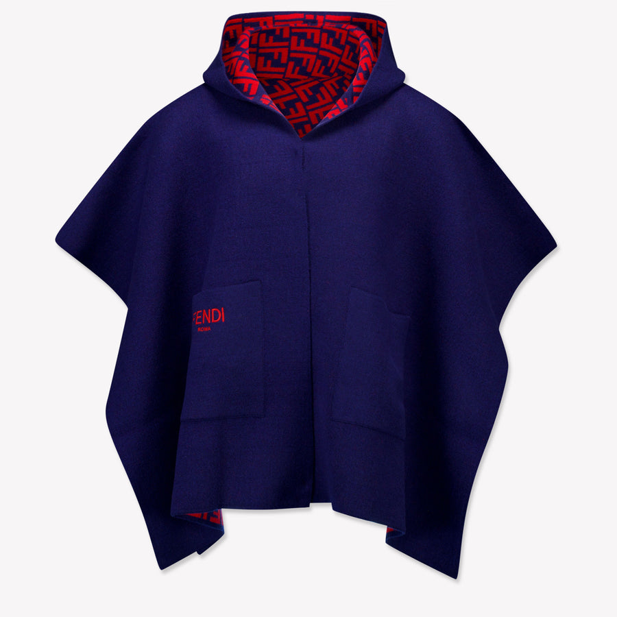Fendi Kinder Meisjes Cape In Navy