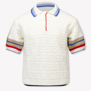 Fendi Kinder Jongens Polo In Off White