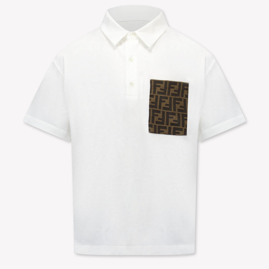 Fendi Kinder Jongens Polo In Off White