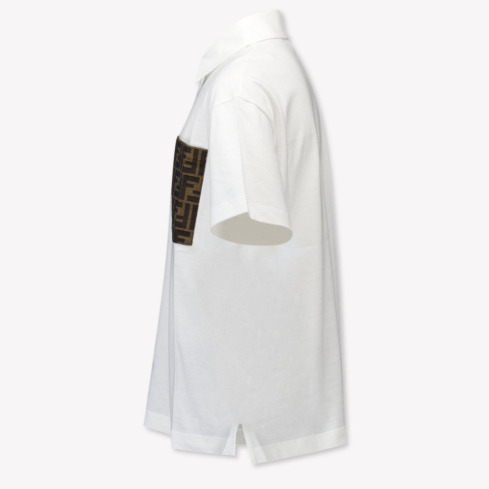 Fendi Kinder Jongens Polo In Off White