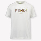 Fendi Kinder Jongens T-Shirt In Wit