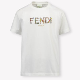 Fendi Kinder Jongens T-Shirt In Wit