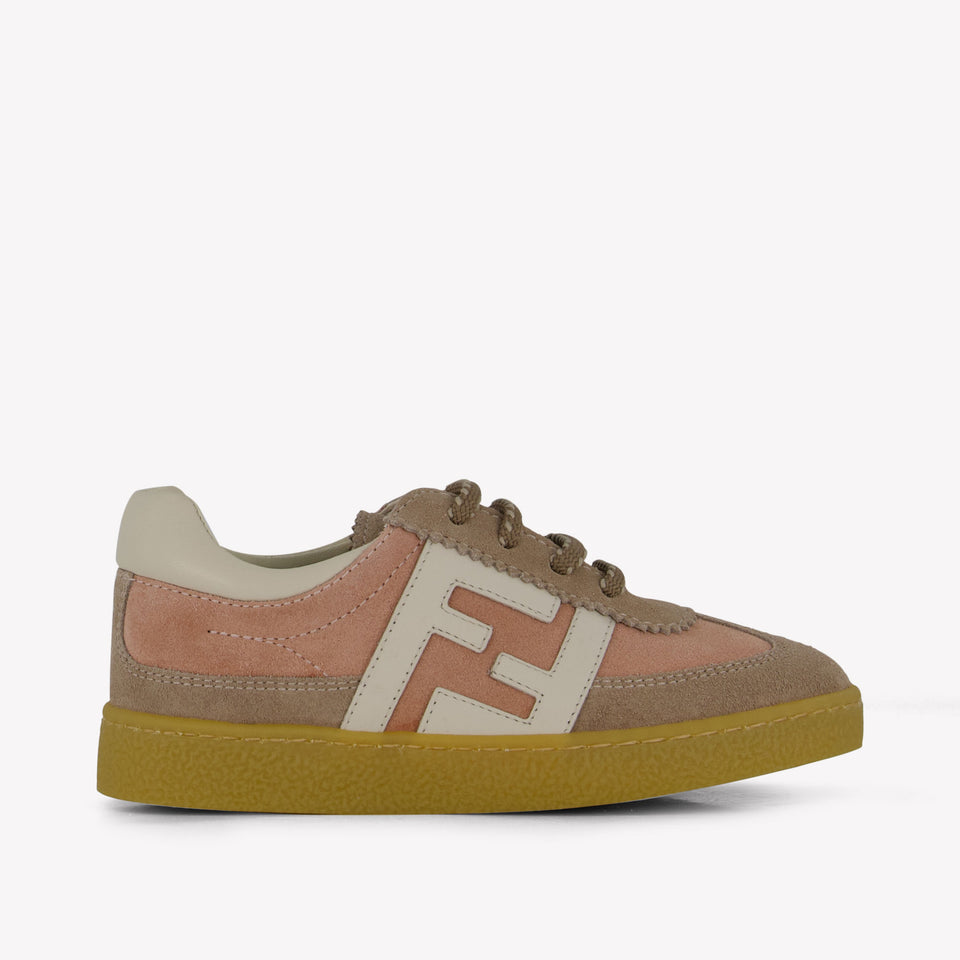 Fendi Unisex Sneakers In Beige
