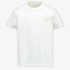 Fendi Kinder Unisex T-Shirt In Wit