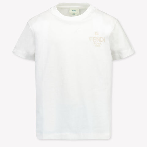 Fendi Kinder Unisex T-Shirt In Wit