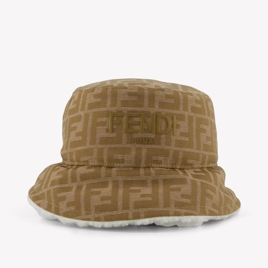Fendi Kinder Unisex Hoed In Off White