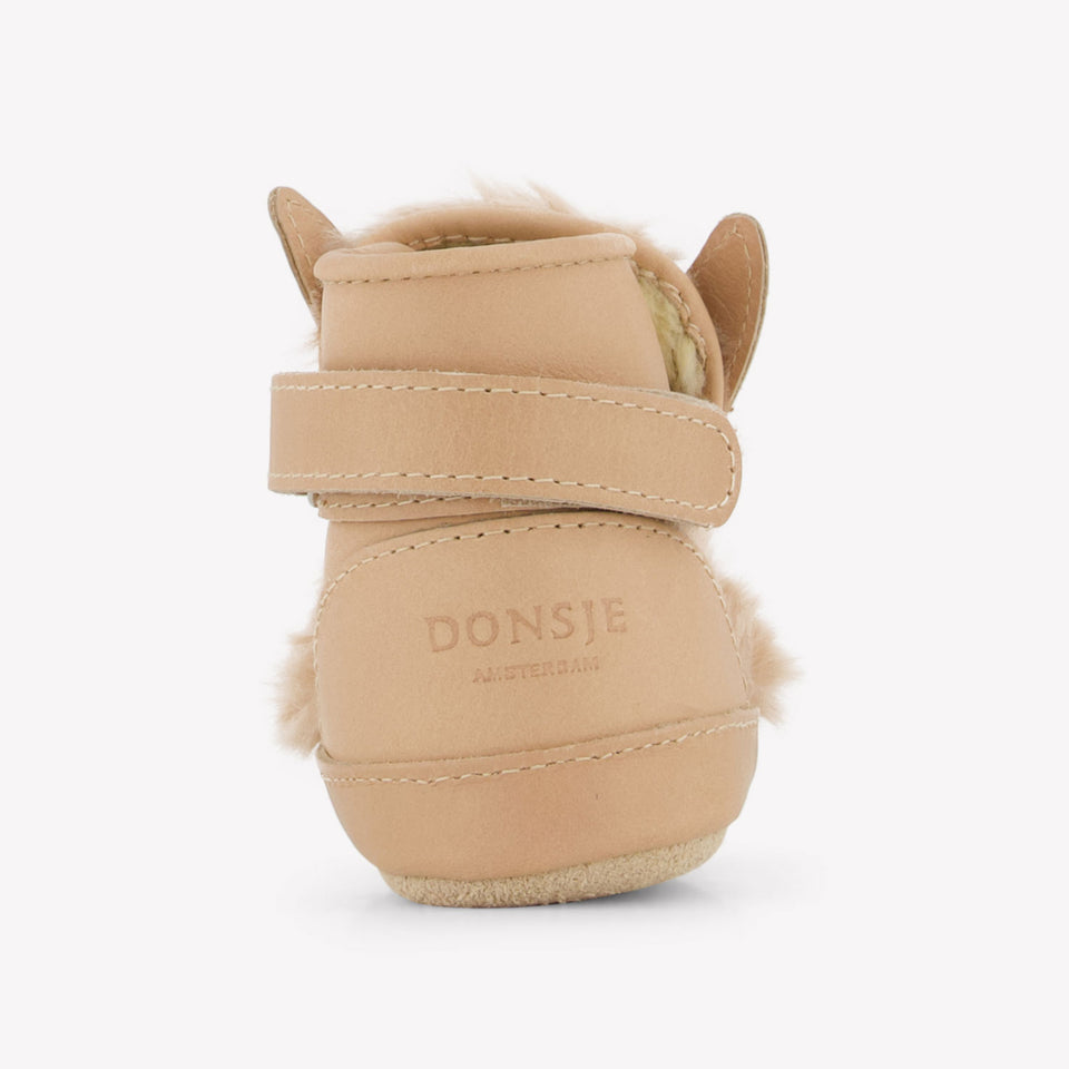 Donsje Amsterdam Fluffy Bunny Baby Meisjes Schoenen In Beige