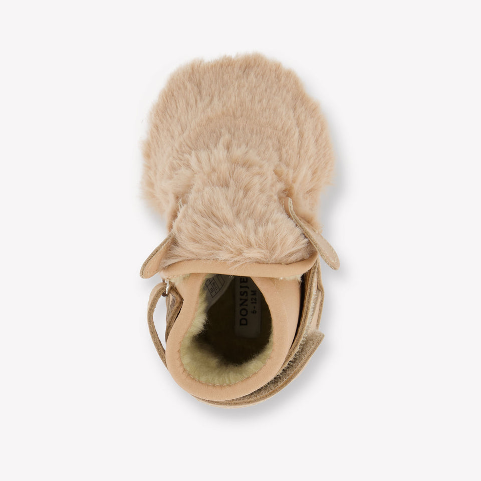 Donsje Amsterdam Fluffy Bunny Baby Meisjes Schoenen In Beige