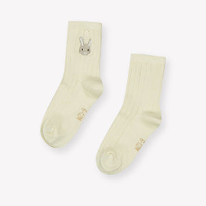 Donsje Amsterdam Bunny Baby Unisex Sokjes In Off White