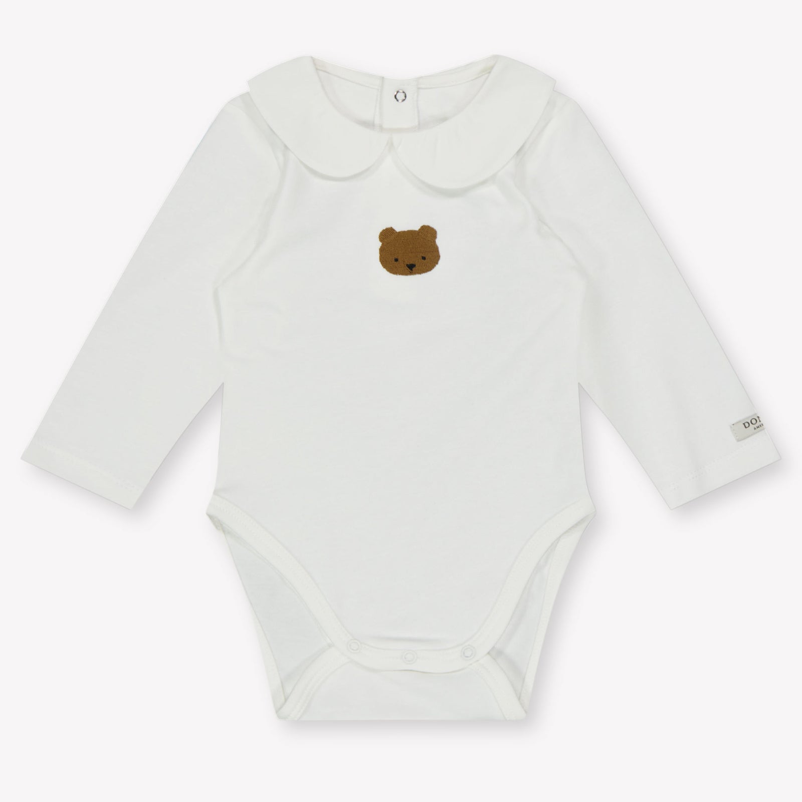 Donsje Amsterdam Bear Baby Unisex Rompertje In Off White