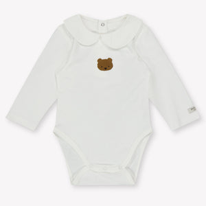 Donsje Amsterdam Bear Baby Unisex Rompertje In Off White