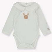 Donsje Amsterdam Fluffy Bunny Baby Meisjes Rompertje In Off White