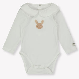 Donsje Amsterdam Fluffy Bunny Baby Meisjes Rompertje In Off White