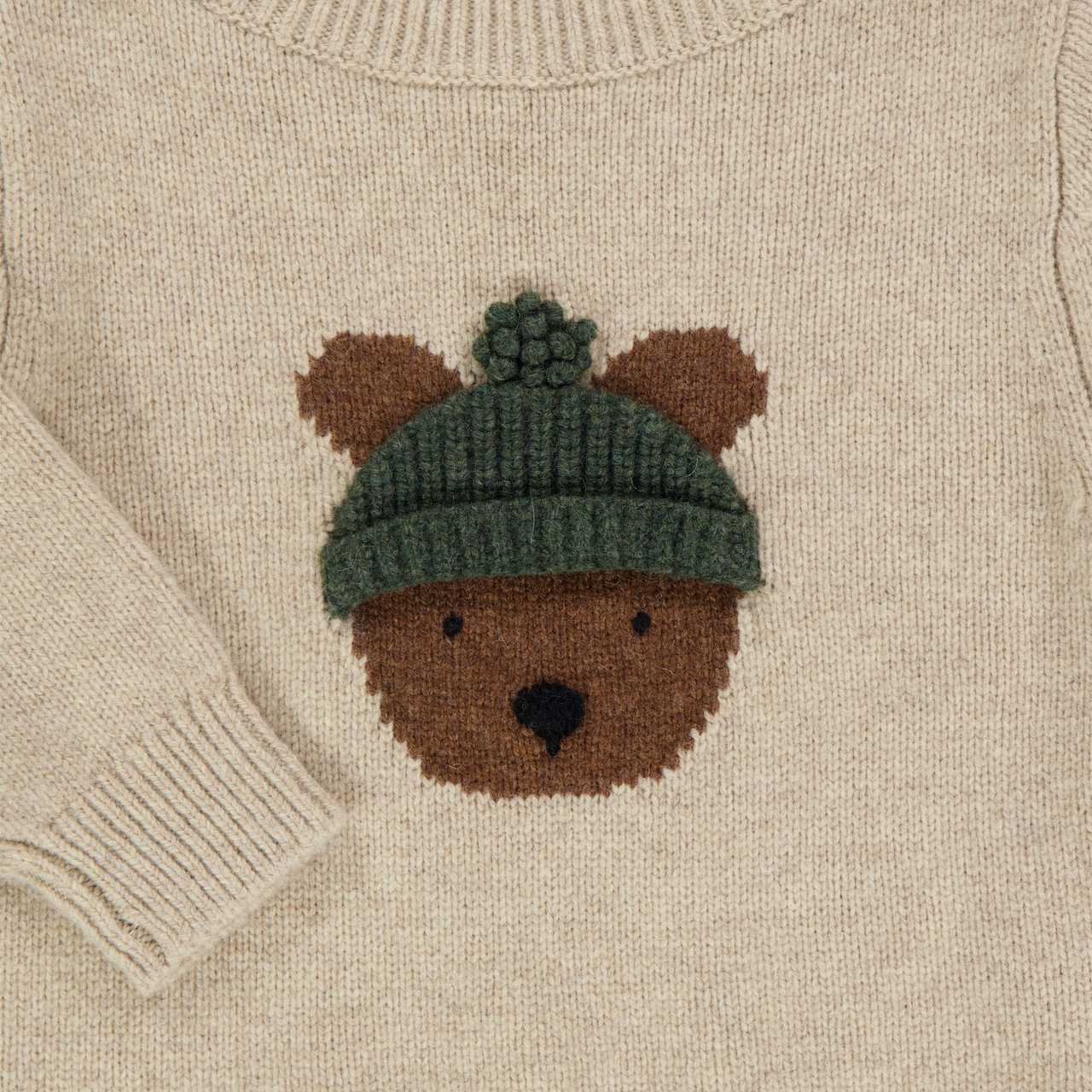 Donsje Amsterdam Bear Baby Jongens Trui In Licht Beige