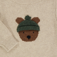 Donsje Amsterdam Bear Baby Jongens Trui In Licht Beige