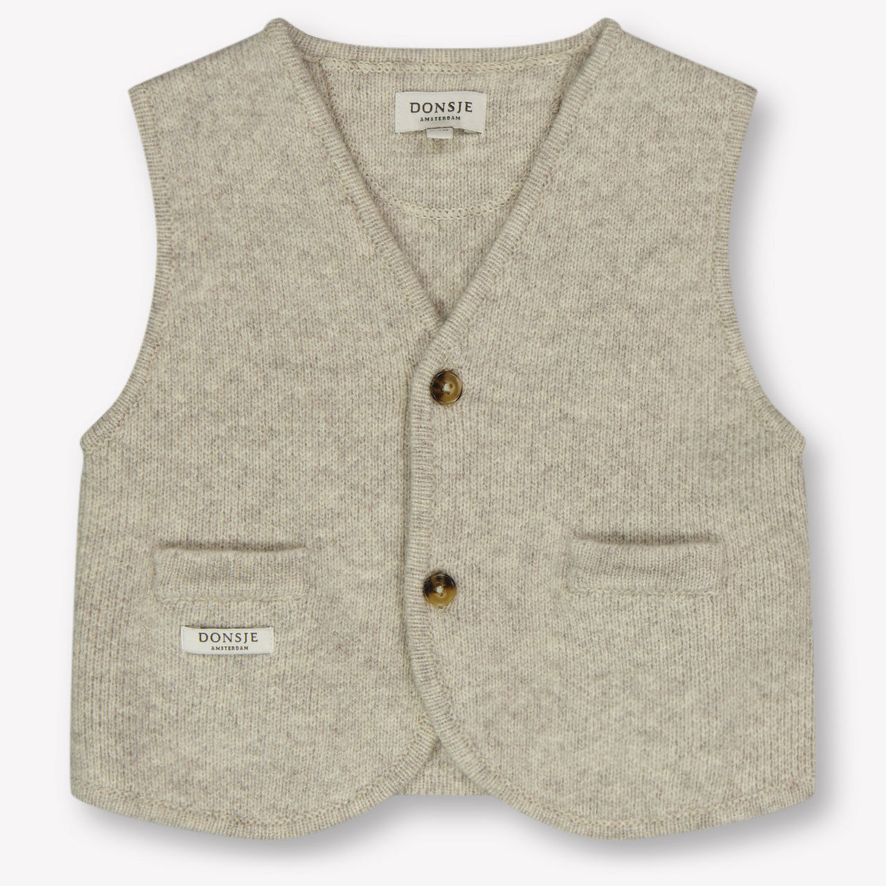 Donsje Amsterdam Maurtis Baby Jongens Gilets In Licht Grijs