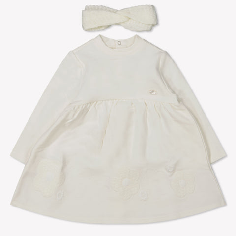 Mayoral Baby Meisjes Jurk In Off White