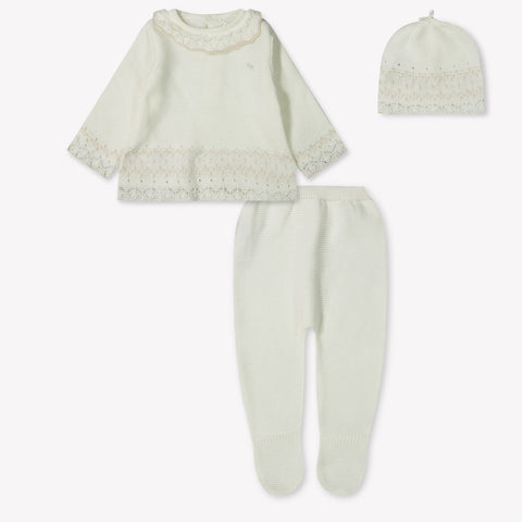 Mayoral Baby Meisjes Boxpakje In Off White