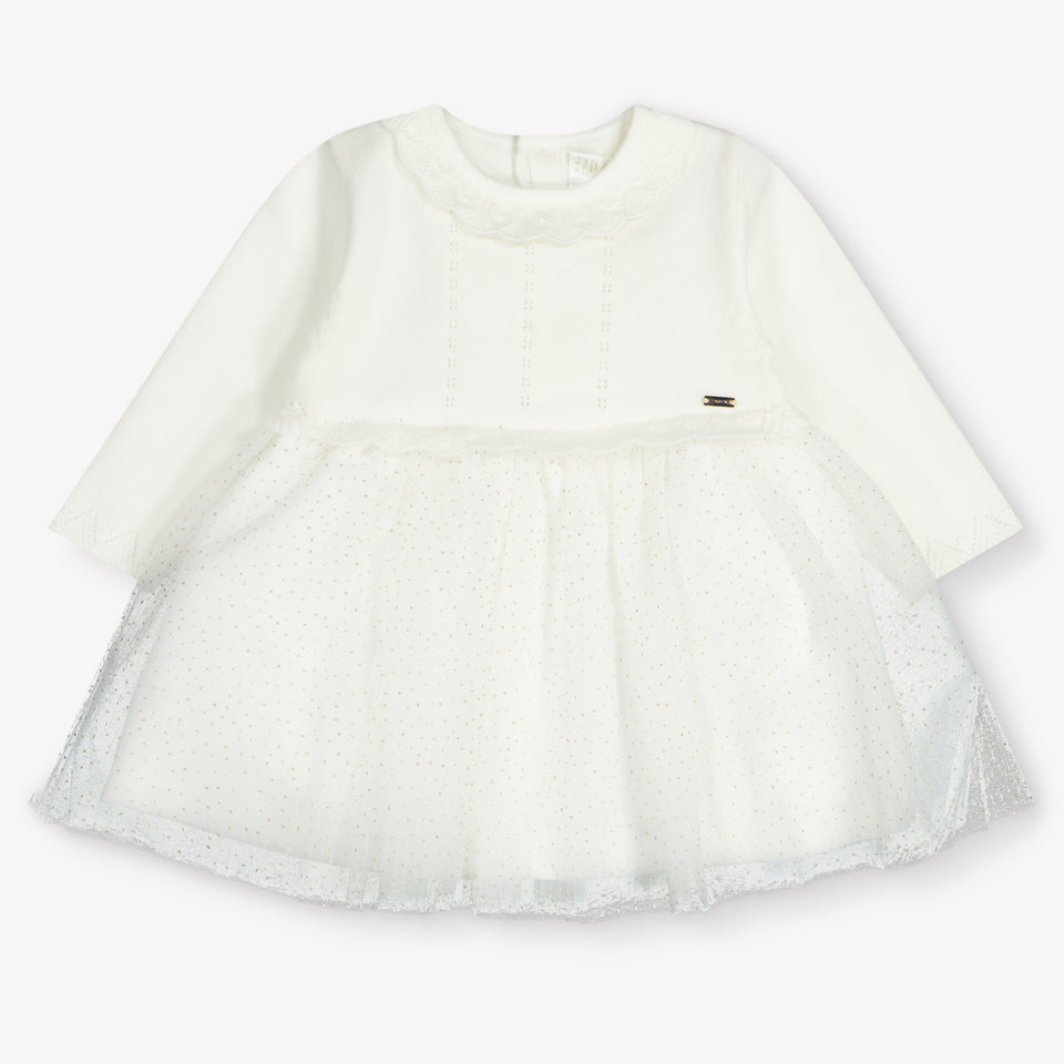 Mayoral Baby Meisjes Jurk In Off White