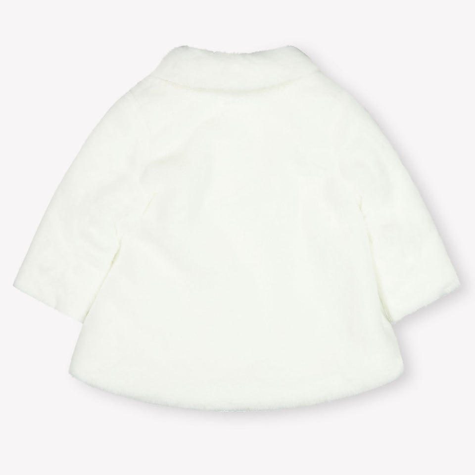 Mayoral Baby Meisjes Faux Fur Jas in Wit