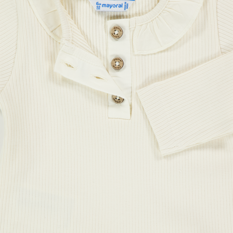 Mayoral Baby Meisjes Polo In Licht Beige