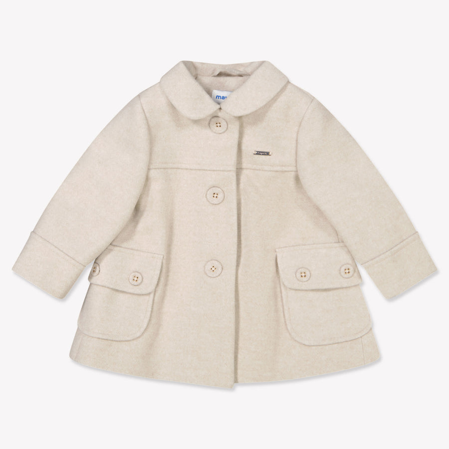 Mayoral Baby Meisjes Winterjas In Off White