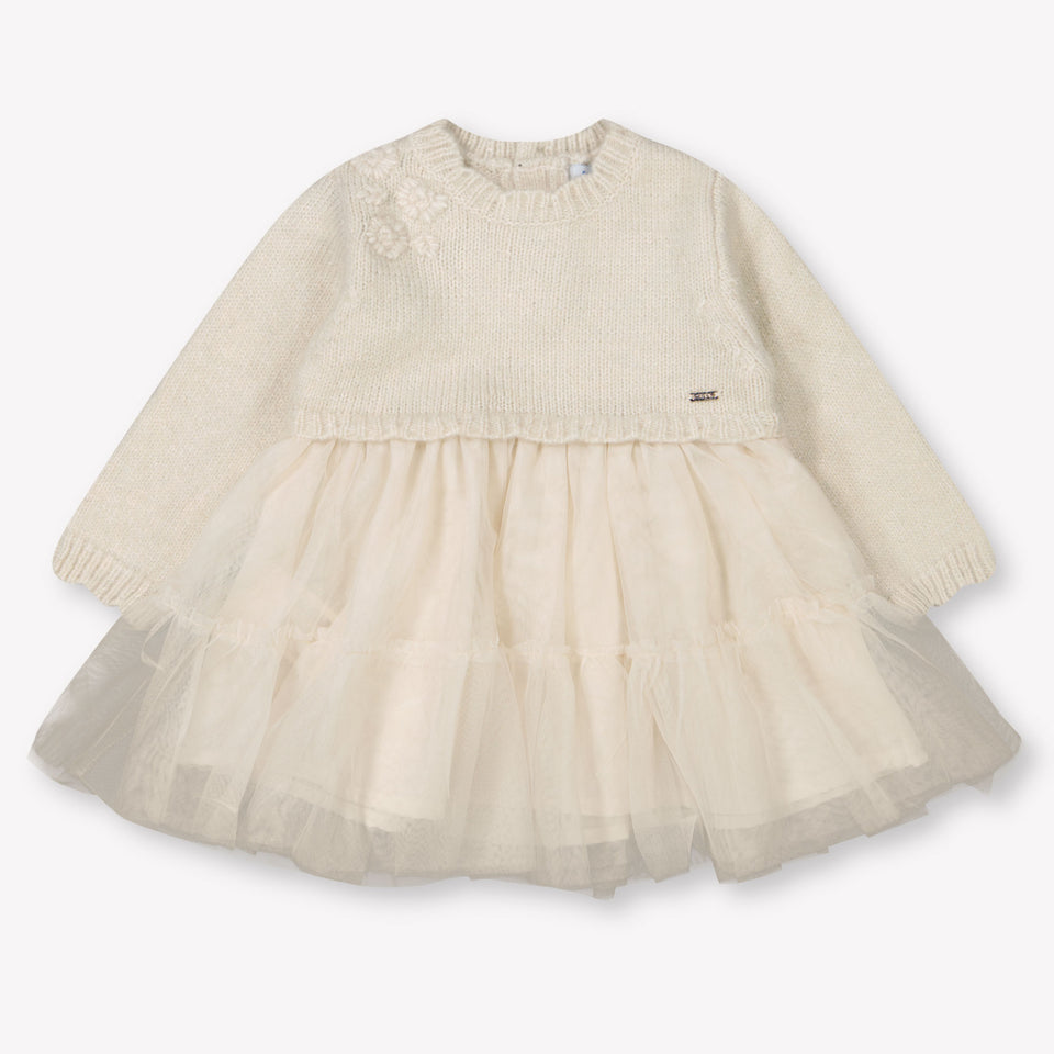Mayoral Baby Meisjes Jurk In Licht Beige