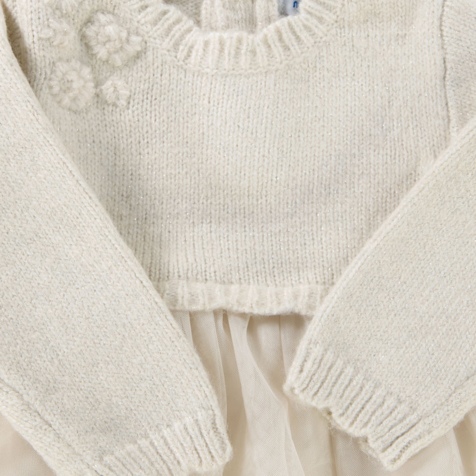 Mayoral Baby Meisjes Jurk In Licht Beige