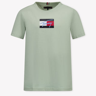 Tommy Hilfiger Kinder Jongens T-Shirt In Licht Groen