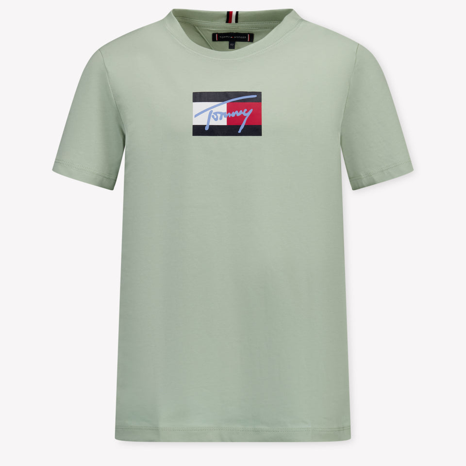 Tommy Hilfiger Kinder Jongens T-Shirt In Licht Groen