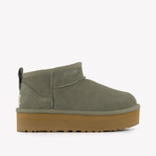 UGG Ultra Mini Platform Meisjes Laarzen In Olijf Groen