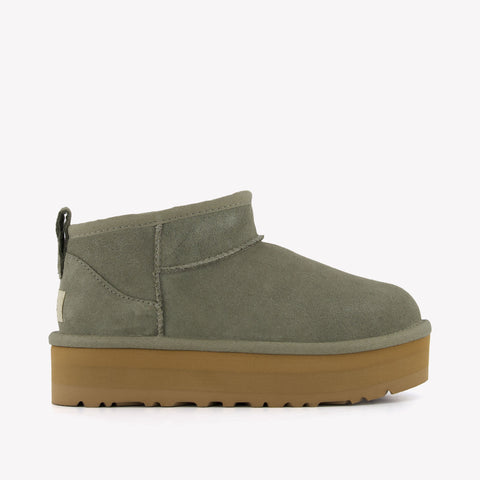 UGG Ultra Mini Platform Meisjes Laarzen In Olijf Groen