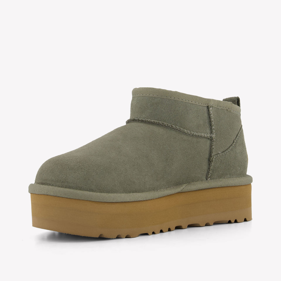 UGG Ultra Mini Platform Meisjes Laarzen In Olijf Groen