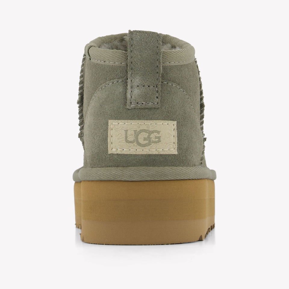 UGG Ultra Mini Platform Meisjes Laarzen In Olijf Groen