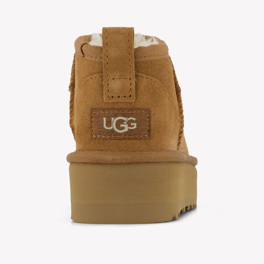 Ultra Mini Platform Meisjes Laarzen In Camel