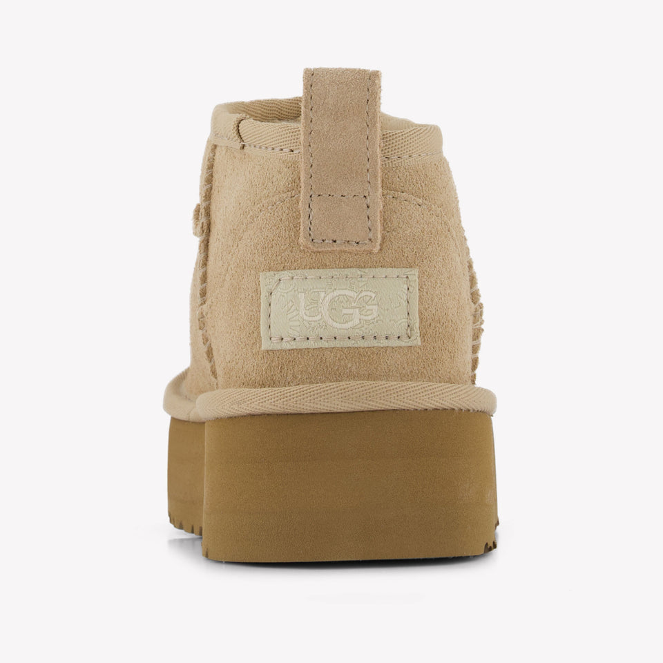UGG Ultra Mini Platform Meisjes Laarzen In Zand