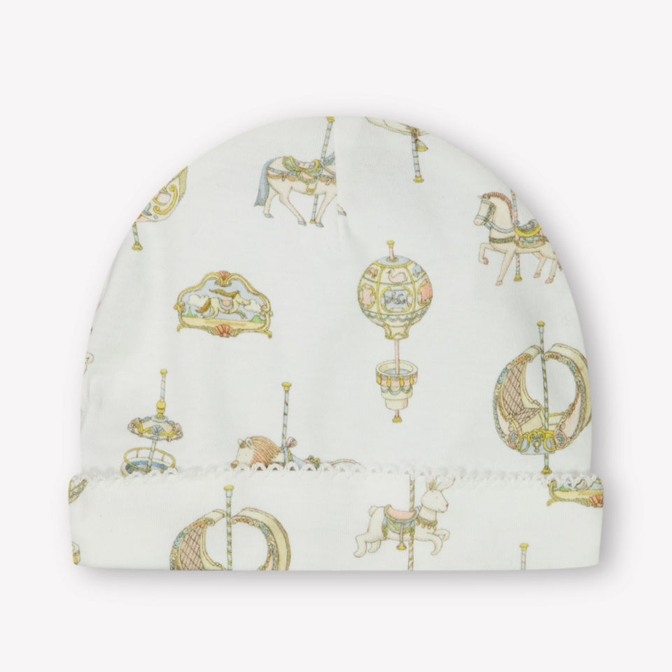 Atelier Choux Baby Unisex Muts In Wit