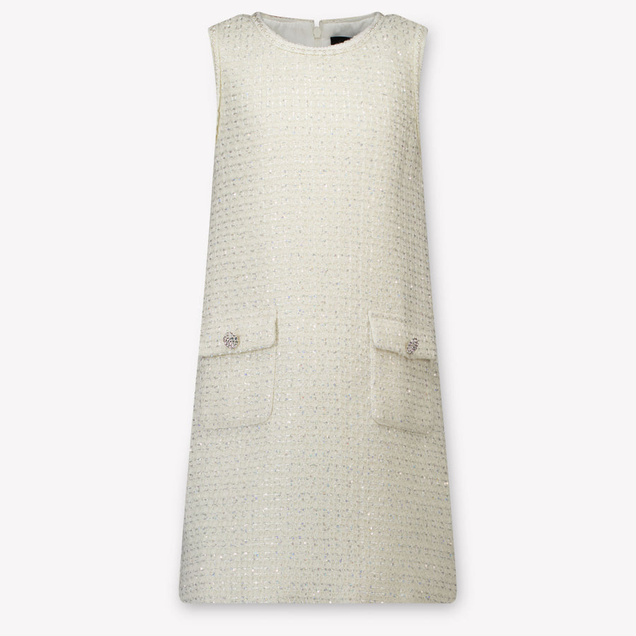 Prinsessefin Girls Dress in Off-White