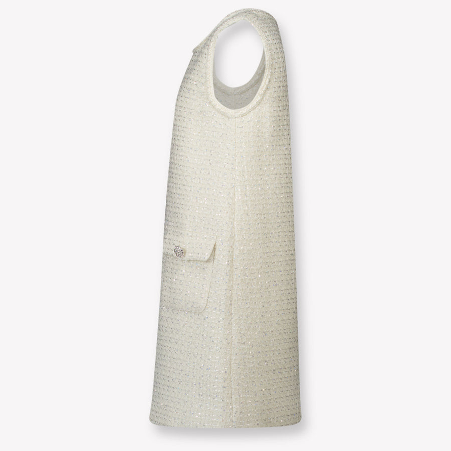 Prinsessefin Kinder Meisjes Jurk In Off White
