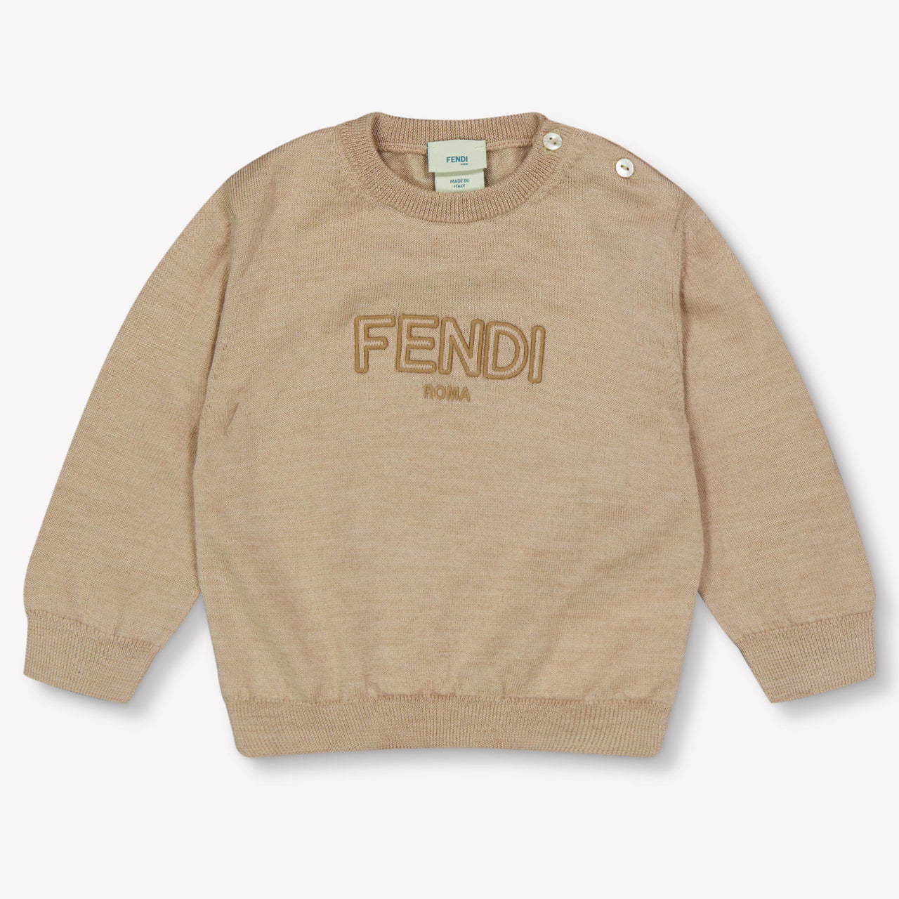 Fendi Baby Unisex Trui In Licht Beige