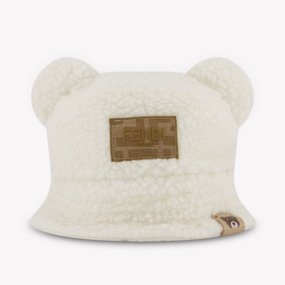 Fendi Baby Unisex Hoed In Off White