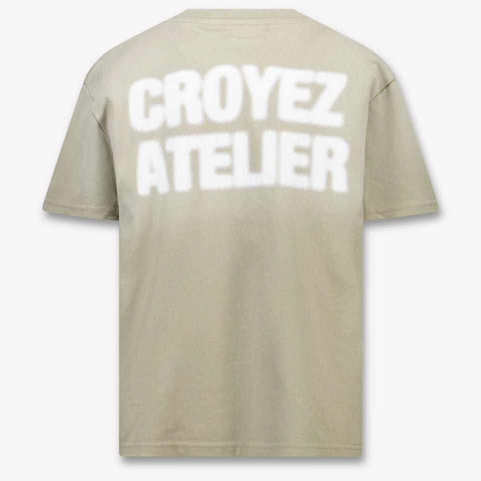 Croyez Kinder Jongens T-Shirt In Olijf Groen