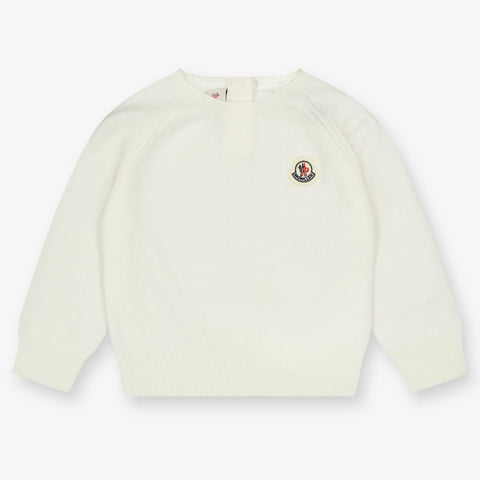 Moncler Baby Jongens Trui In Off White