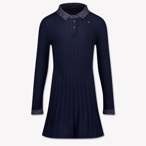 Tommy Hilfiger Kinder Meisjes Jurk In Navy