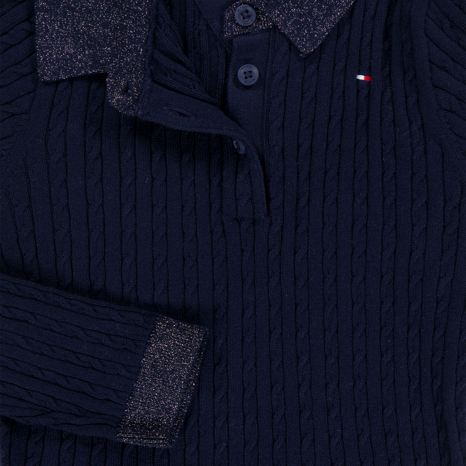 Tommy Hilfiger Kinder Meisjes Jurk In Navy