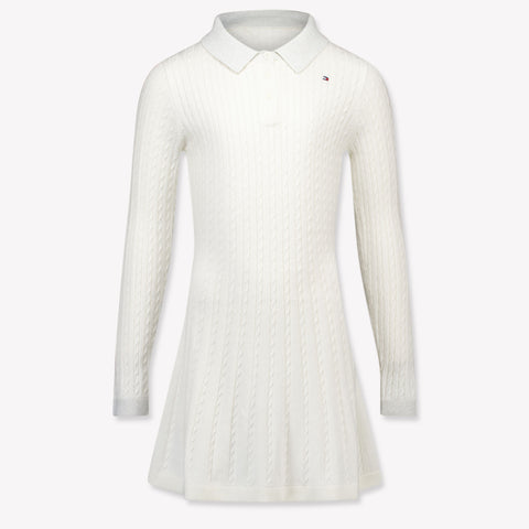 Tommy Hilfiger Kinder Meisjes Jurk In Off White