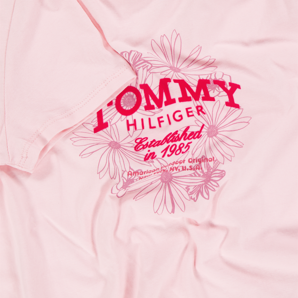 Tommy Hilfiger Kinder Meisjes T-Shirt In Licht Roze