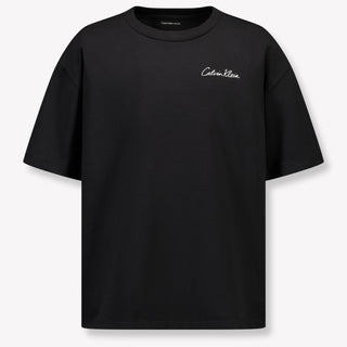 Calvin Klein Kinder Jongens T-Shirt In Zwart