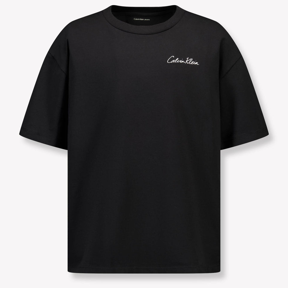 Calvin Klein Kinder Jongens T-Shirt In Zwart